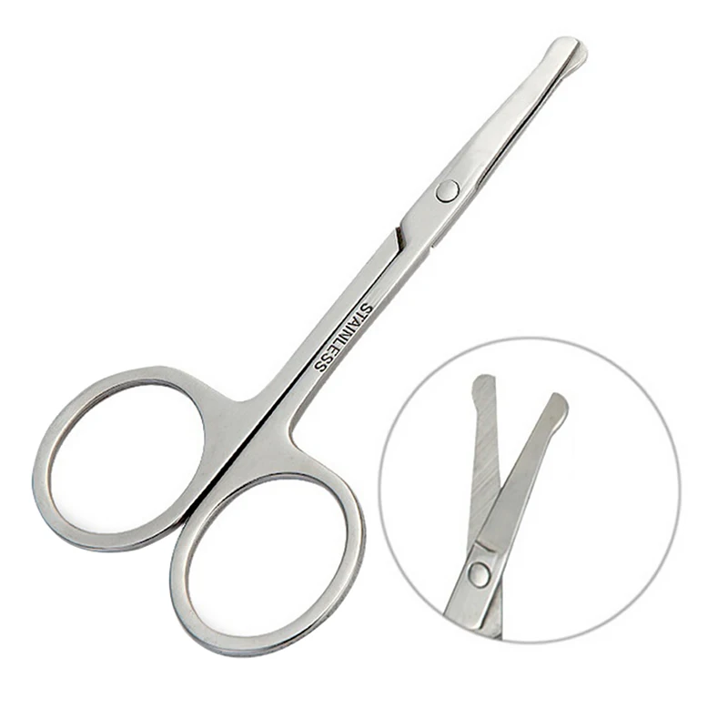 1pc Small Stainless Steel Eyebrow Cut Scissors Clipper