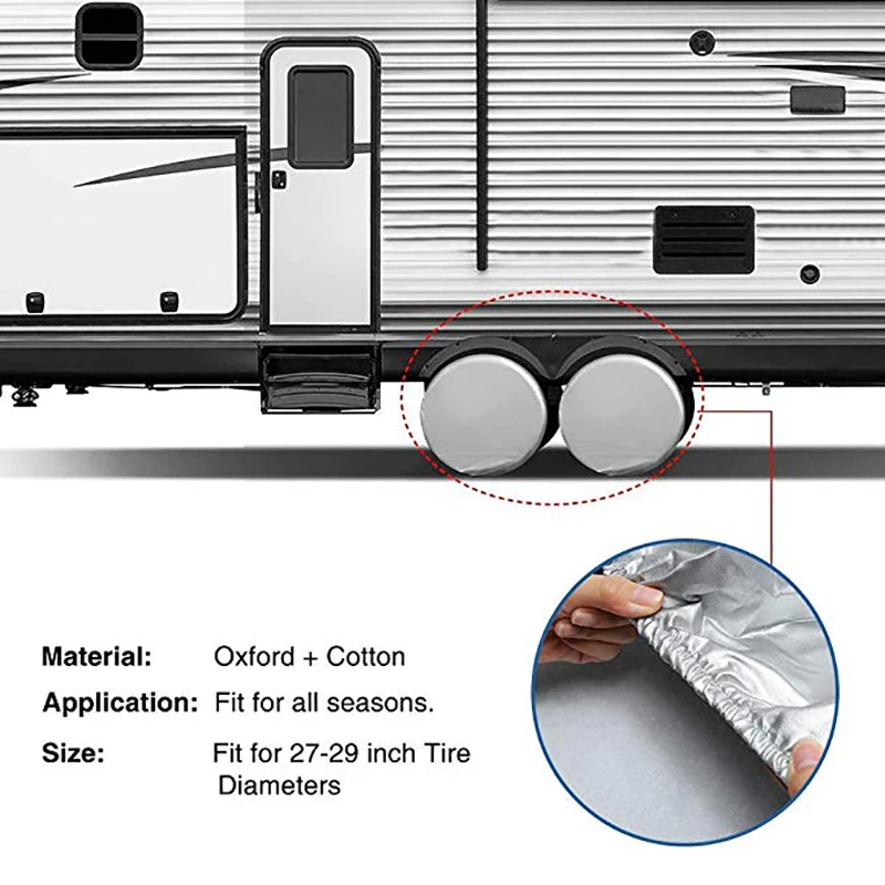 Колпачки для колес RV набор из 4 автомобильных чехлов для колес водонепроницаемый Оксфорд хлопок протекторы для шин подходит 2" до 29" диаметров шин