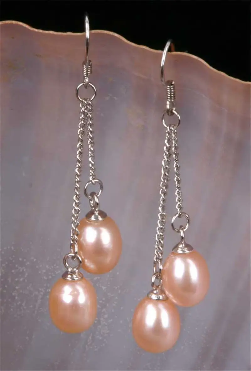 

A new 6-7mm Pink Akoya Pearl Earring Silver Stud AAA+
