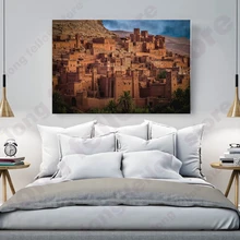 Марокканская пейзажная картина Ait Ben Haddou для кухни комнаты