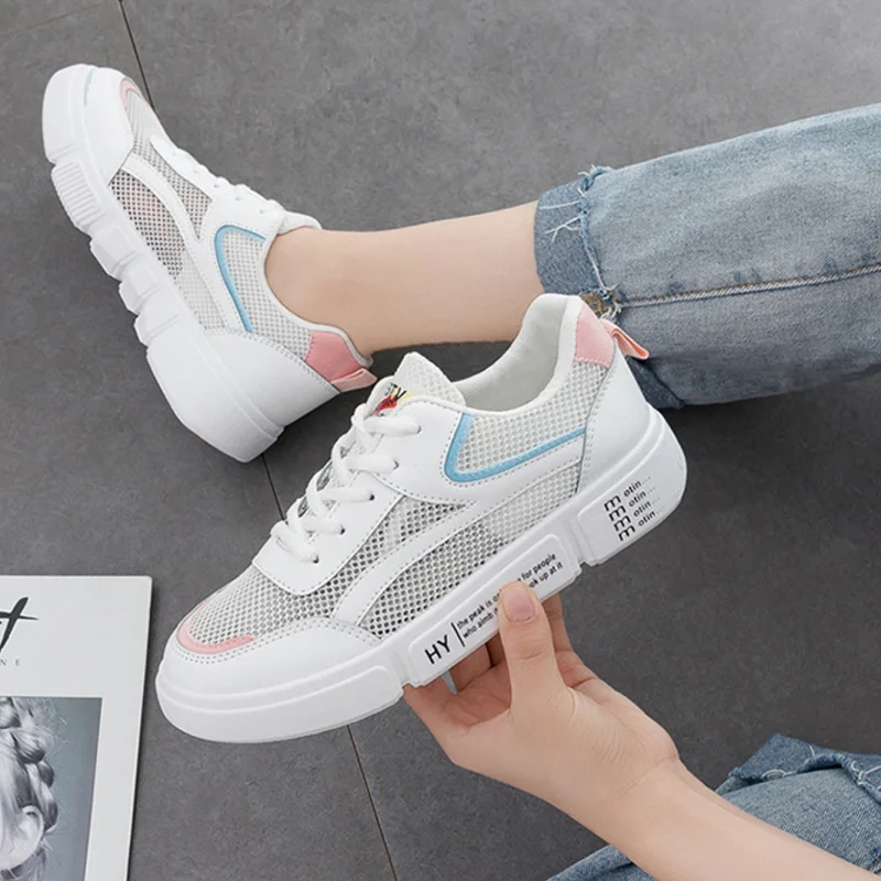 

Sneakers women 2019 summer new breathable white shoes Korean version of the wild mesh breathable ins street beat casual shoes