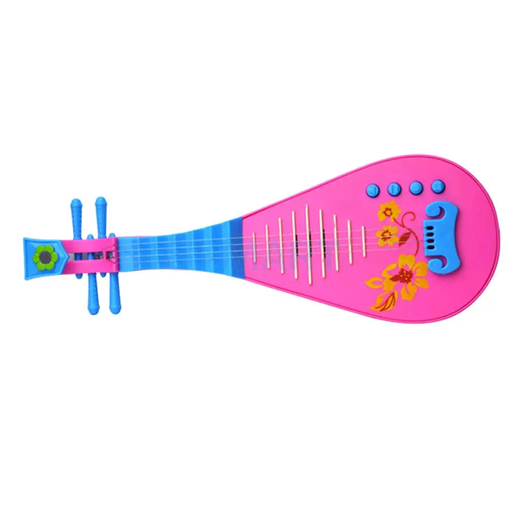 Electric Chinese Pipa Music Electric Guitar with Kids String Buttons Children Baby Musical Instruments Early Educational Toy