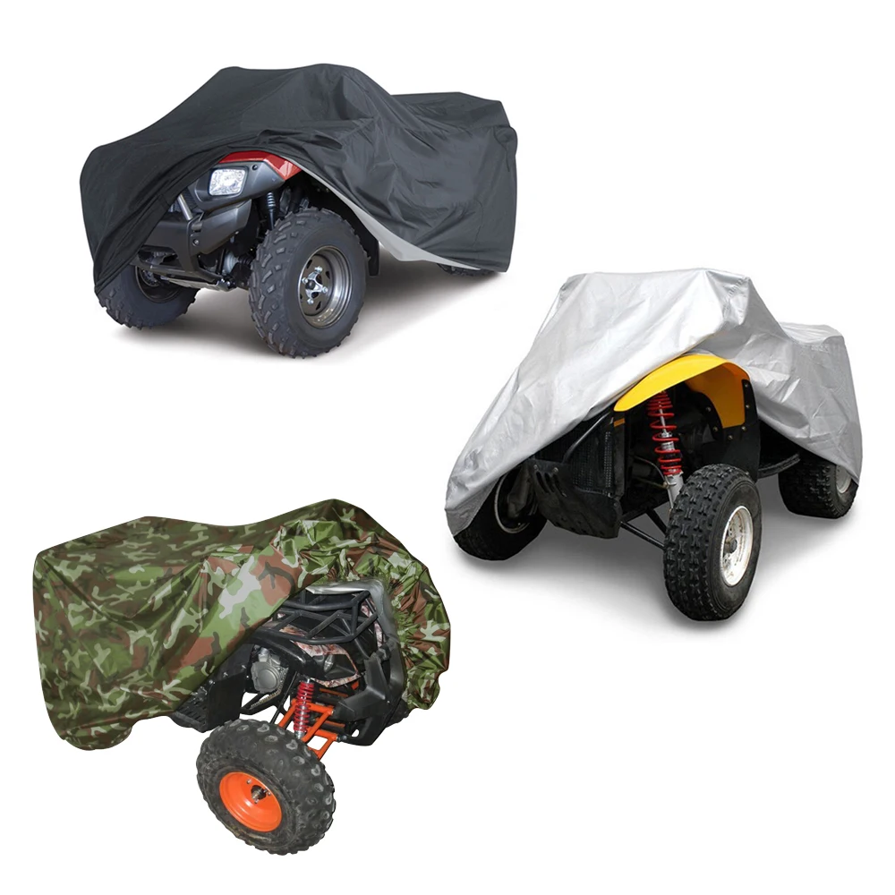 Quad Bike ATV Universal 190 T impermeable vehículo Scooter Kart moto cubre, M, L, XL, XXL, XXXL camuflaje negro