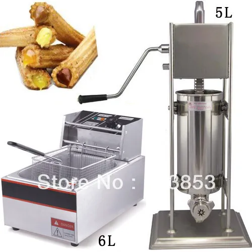 High quality 2 in 1 5L Spainish Churros Maker + 6L Electric Deep Fryer