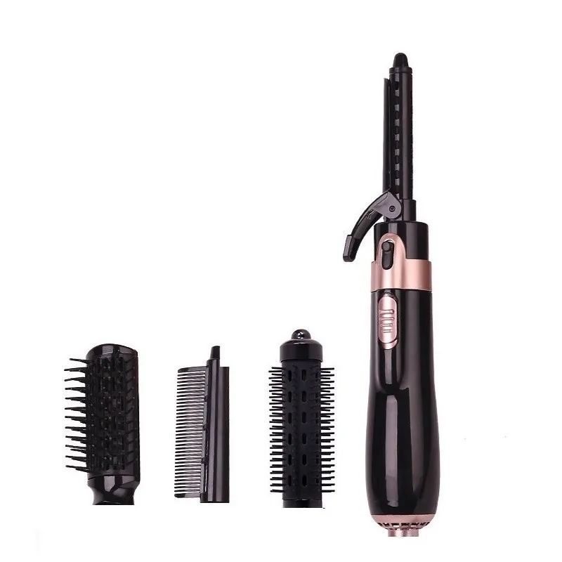

4 in 1 Hot Air Hair Styler 2 Speed Hot Hair Straightening Brush & Curler & comb Set Electric Styling Tools