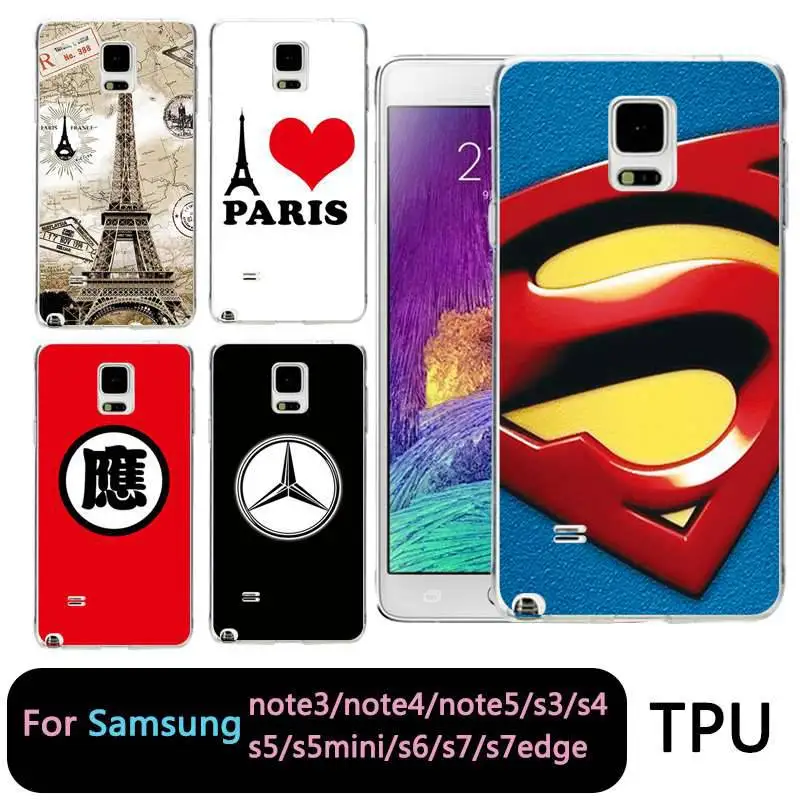 Qmswei ТПУ мягкий чехол для телефона samsung S8 s6 s7 edge s4 s5 s3 C5 C9 note3 note4 note5 ясно Эйфелевой