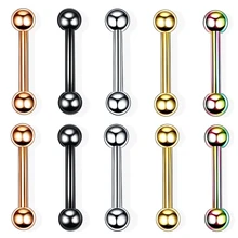 2 шт/лот сталь 16 г смешанные цвета Спиральные серьги-штанги гвоздик для пирсинга серьги Orelha хрящи ювелирные изделия для пирсинга тела