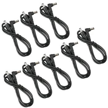 

8pcs/lot Black Pedal DC Cable Sizing 2.1mm For Guitar Effect Patch Power Lead/ Cord 60cm