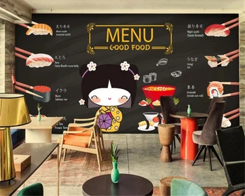 

beibehang wallpaper 3d wallpaper for walls in rolls Home Decor Japanese Sushi Cuisine Wallpaper Wall 3d papier peint mural 3d