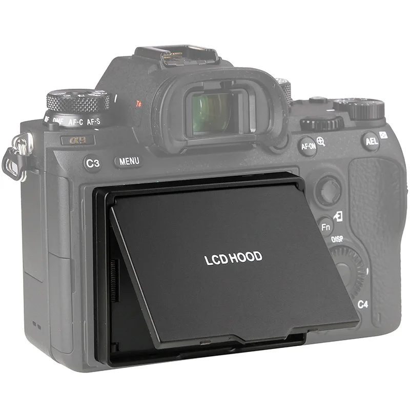protetor de tela lcd vidro com sun sombra lcd capa escudo para sony iv câmera