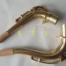 2 шт. sax шеи: 1 шт. Alto и 1 шт. тенор-саксофон шеи золотой лак материал латунь