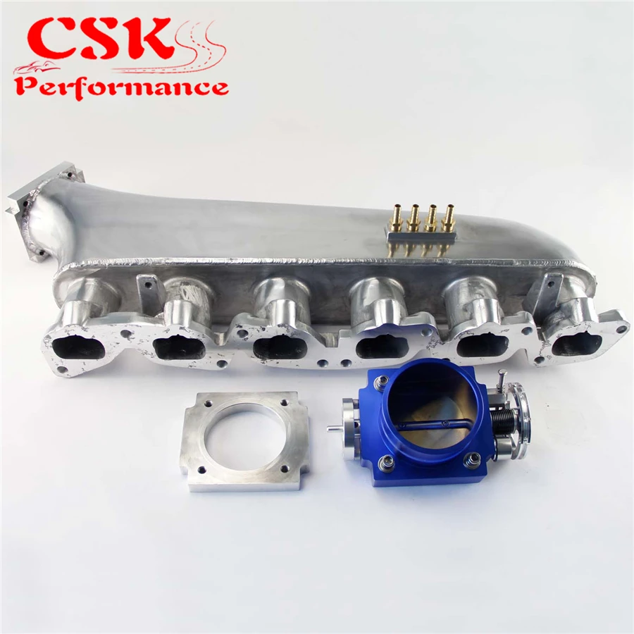 Полированный впускной коллектор воздуха + Корпус дроссельной заслонки 80 мм для