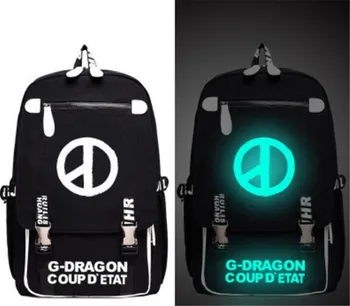 

Bigbang GD G-DRAGON Naruto TFBOYS Totoro Printed Anime Backpack Bag teenagers Messenger Luminous Bag School Bags Anime Gift