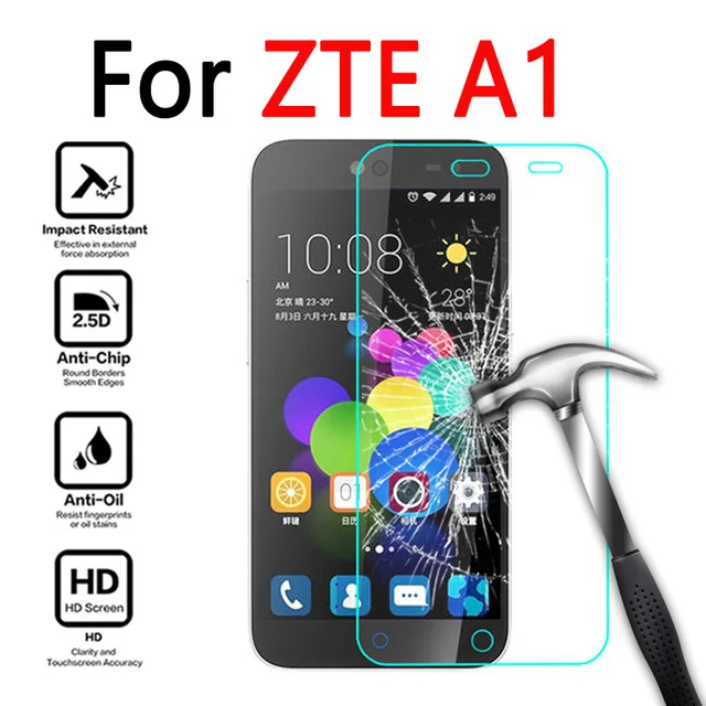 

A1 Tempered Glass For ZTE Blade A1 Films Premium Screen Protector Case 9H 2.5D On ZTE A 1 C880 C880U C880S Protective Film Cover