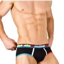 Мужское нижнее белье, сексуальное мужское нижнее белье, 2 цвета,! Модные трусы с низкой талией и цветным поясом из хлопка