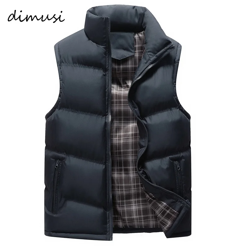 

DIMUSI Winter Vest Men Brand Vest Autumn Male Outwear Cotton-Padded Waistcoat Sleeveless Jacket and Coast Warm Vest 4XL,TA003