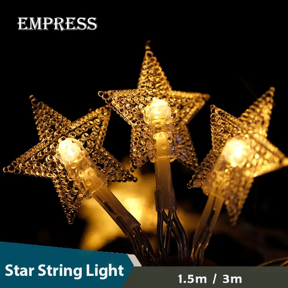 1.5M 3M 10/20Leds Star String Lights Battery Operated Fairy Christmas Twinkle Decoration For Wedding Holiday Party Light | Лампы и