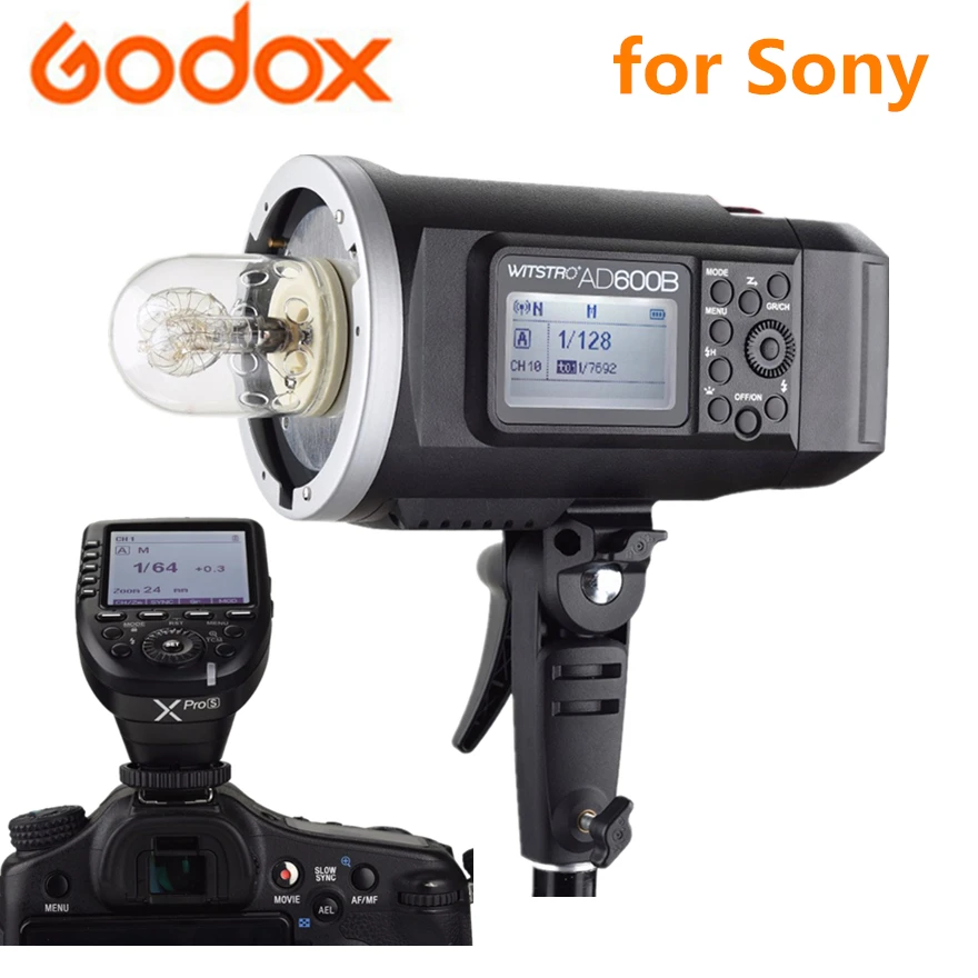 Godox 2 4G беспроводной AD600B 600W Bowen Mount ttl Flash Speedlite + Xpro-S триггер для sony a77II a7RII a7R a58 a99 |