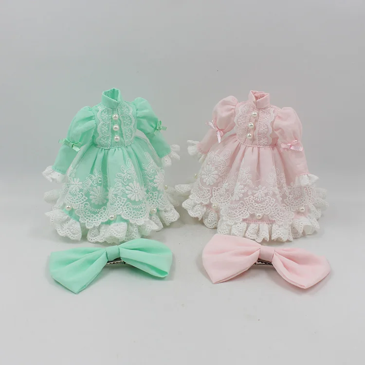 12" Neo Blythe doll outfits from factory gallus princess dress hand made clothes 