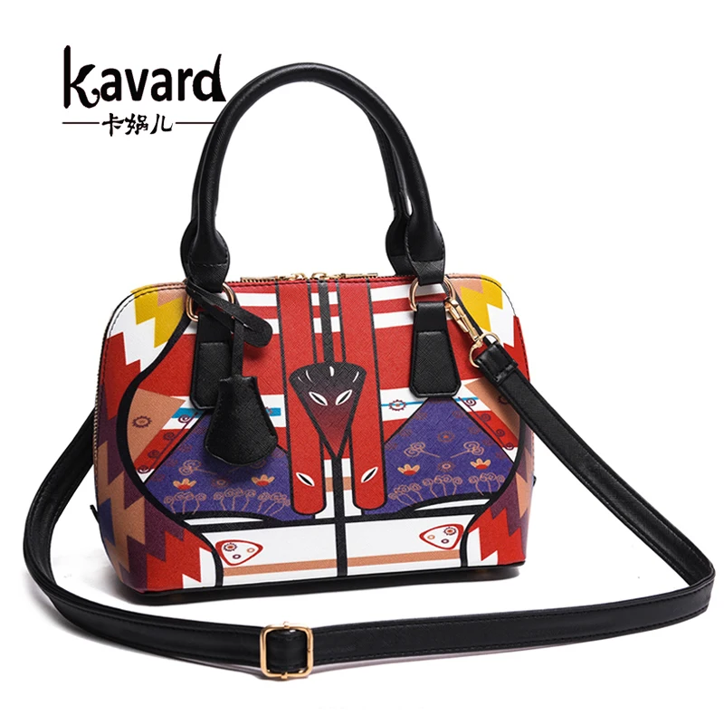 Kavard font b women b font font b bag b font Small Shell Printing font b