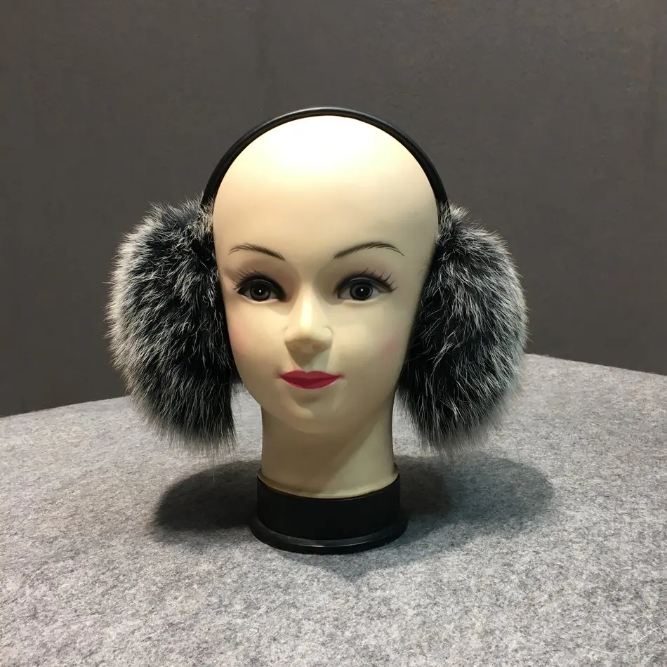 natural fox fur winter earmuffs  (10)