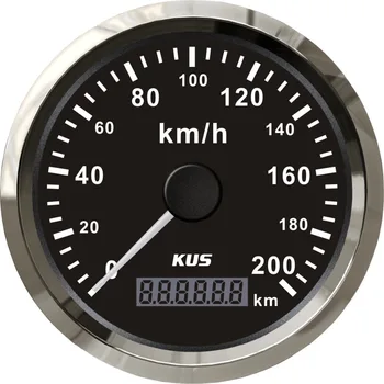 

85mm GPS speedometer 0-200km/h with mating antenna black faceplate for universal car.