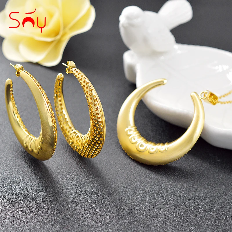 Ювелирные изделия Sunny Jewelry классические большие ювелирные наборы колье серьги
