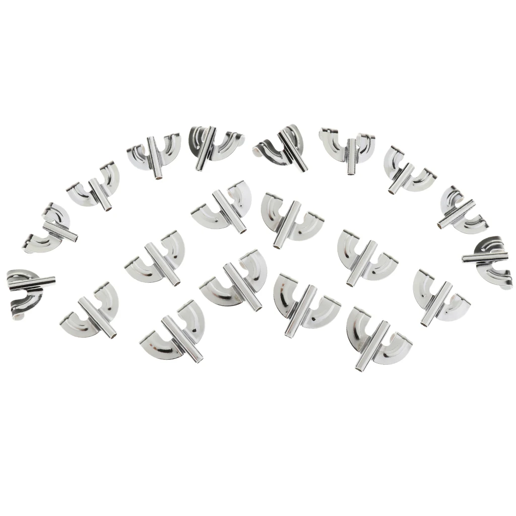 20pcs Silver Iron Plating Drum Claw Hook Clamp for Bass Drum Replacement Parts Accessories