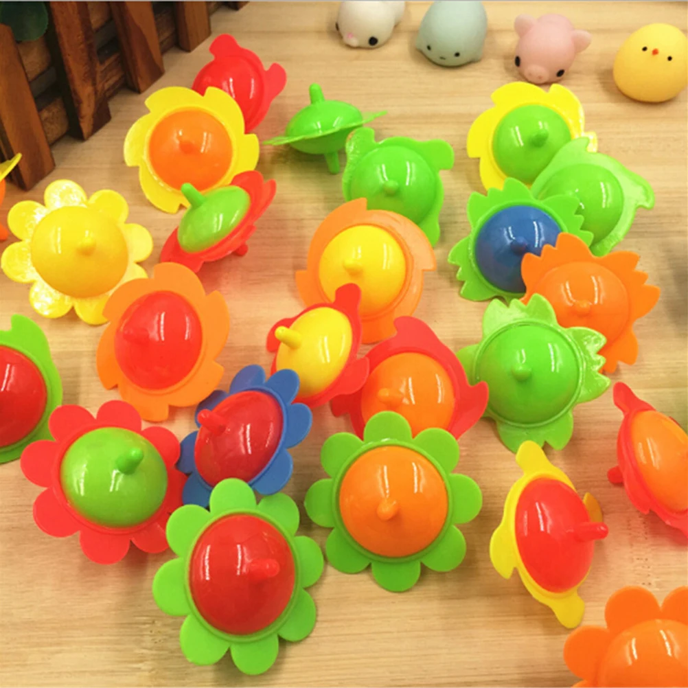 5Pcs Plastic Mini Top Spinning Kindergarten Single Fidget Spinner Hand