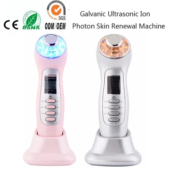 

3mhz Ultrasound Galvanic Stimulator Bio Light Therapy PDT Skin Whitening Acne Wrinkle Removal Facial Firming Beauty Home Machine