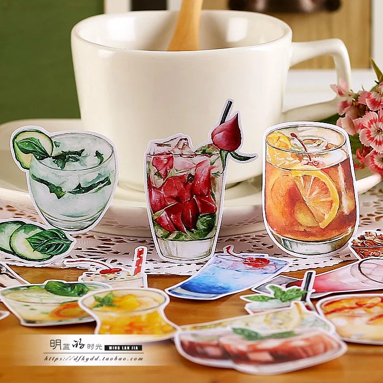 

20pcs/pack Iced drink frappe hand account sticker Decorative Sticker DIY Diary Scrapbooking Index Seal Stickers
