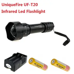 UniqueFire uf-t20 CREE инфракрасный ir850nm 3 core свет 1 режим тактический светодиодный фонарик факел лампы + 2x18650 батарея + ЕС Зарядное устройство