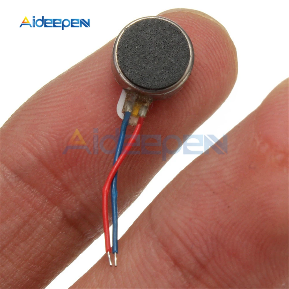 50pcs Coin Flat Vibrating Micro Motor DC 3V 8mm For Pager Phone Mobile new A2TM 