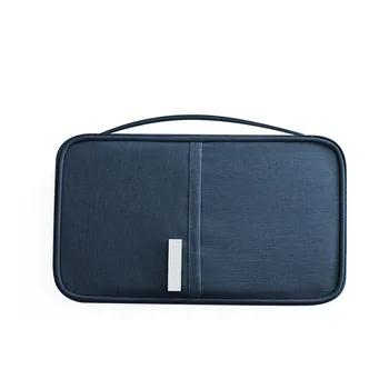 

Men Women Document Holder Passport Holder Waterproof Space Saving Oxford Cloth Lightweight With Strap Travel Wallet Accessories