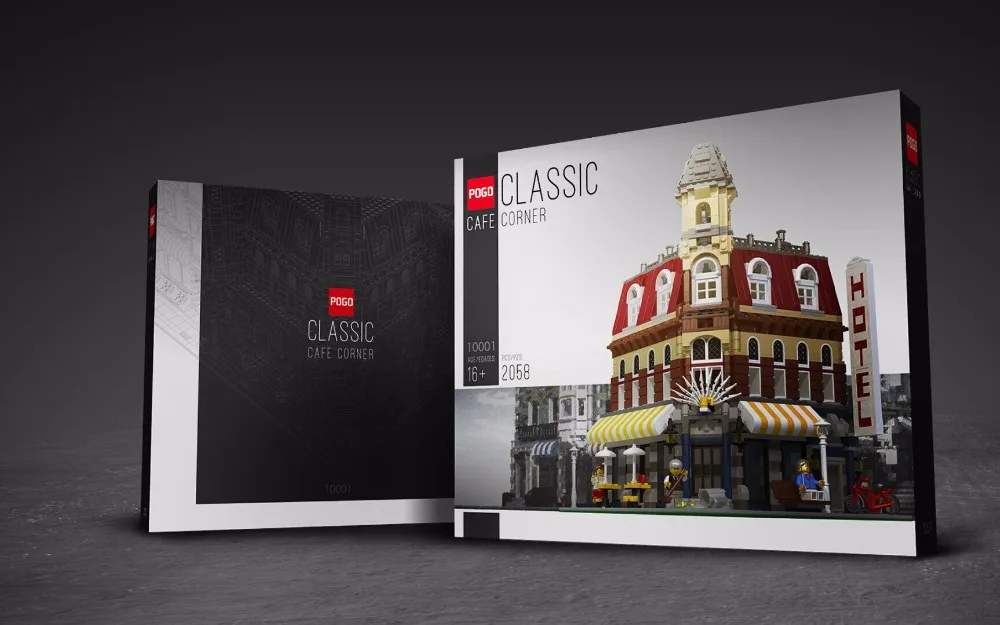 

POGO DIY Building blocks House 2058pcs Street Building Blocks Bricks Toys Compatible Legoed Gifts For Children 10001