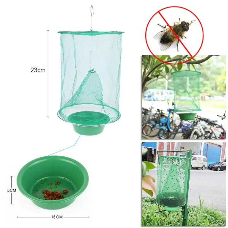 Folding Mosquito Repeller Capture Catching Fly Mesh Net Hanging Trap