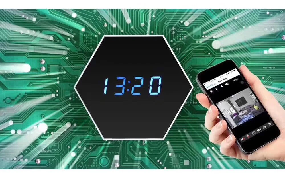 1080 P мини Камера Ночное видение электронные часы Беспроводной WI FI IP P2P cc ТВ
