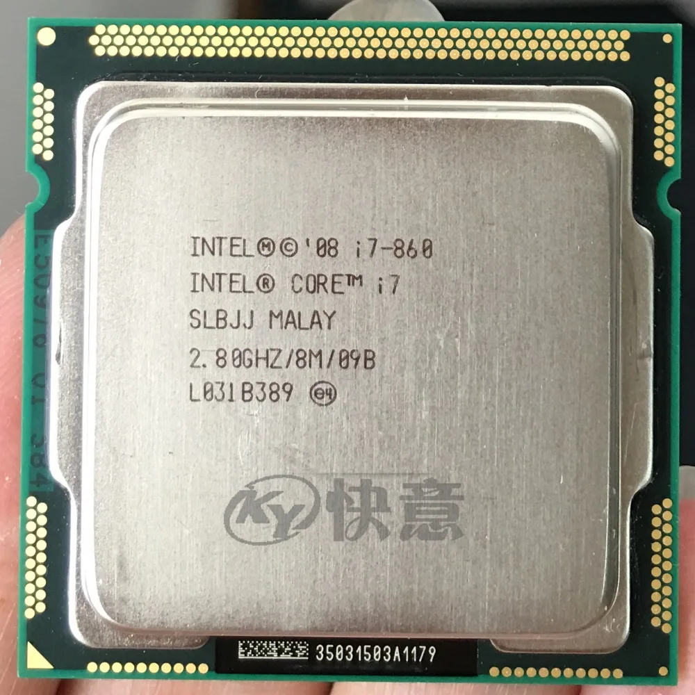 Intel Core i7 860 i7-860 I7-860 I7 860SLBJJ четырехъядерный процессор 2,80 ГГц 8 Мб Sockel 1156 95 Вт Процессор