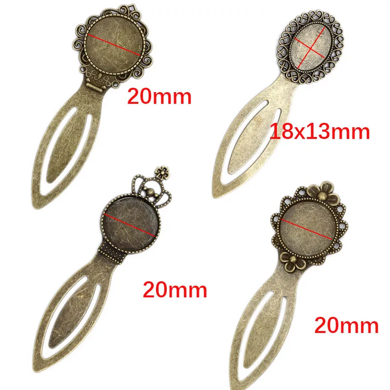 

10pcs/lot New Antique Owl Bookmark Base Fit Cabochon 20mm Round Glass Blank Bezel Setting Bookmark Jewelry Findings Components A