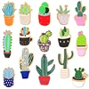 Vert plante émail broches bleu succulentes Cactus broches pour femmes hommes épinglettes en métal chapeau Hijab broches accessoires cadeau ► Photo 2/6