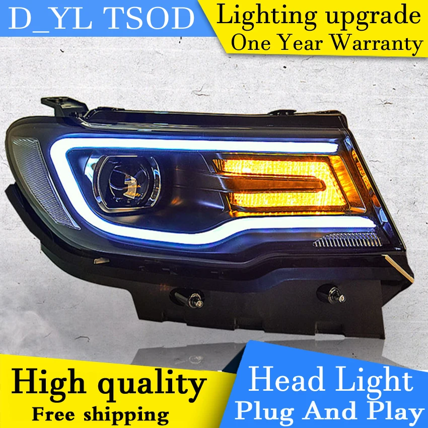DY_L Car Styling for Jeep compass Headlights 2017 2018 for compass LED