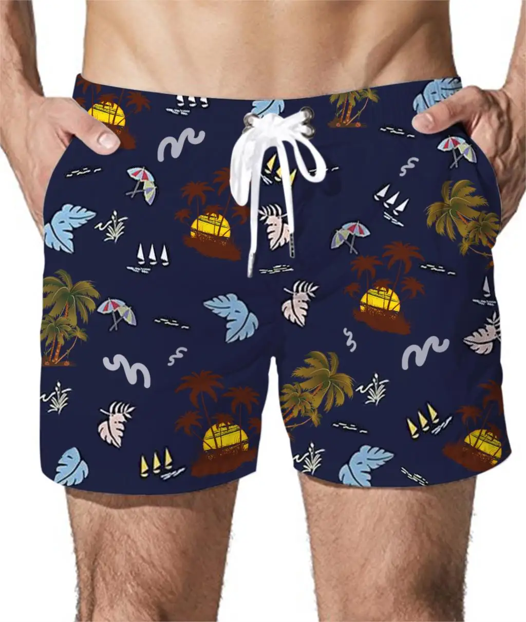 Летний купальный костюм Для мужчин s шорты с американским флагом с принтом Фламинго пляжные шорты мужские море одежда с эластичной резинкой на талии мужские шорты кэжуал - Цвет: FF05246