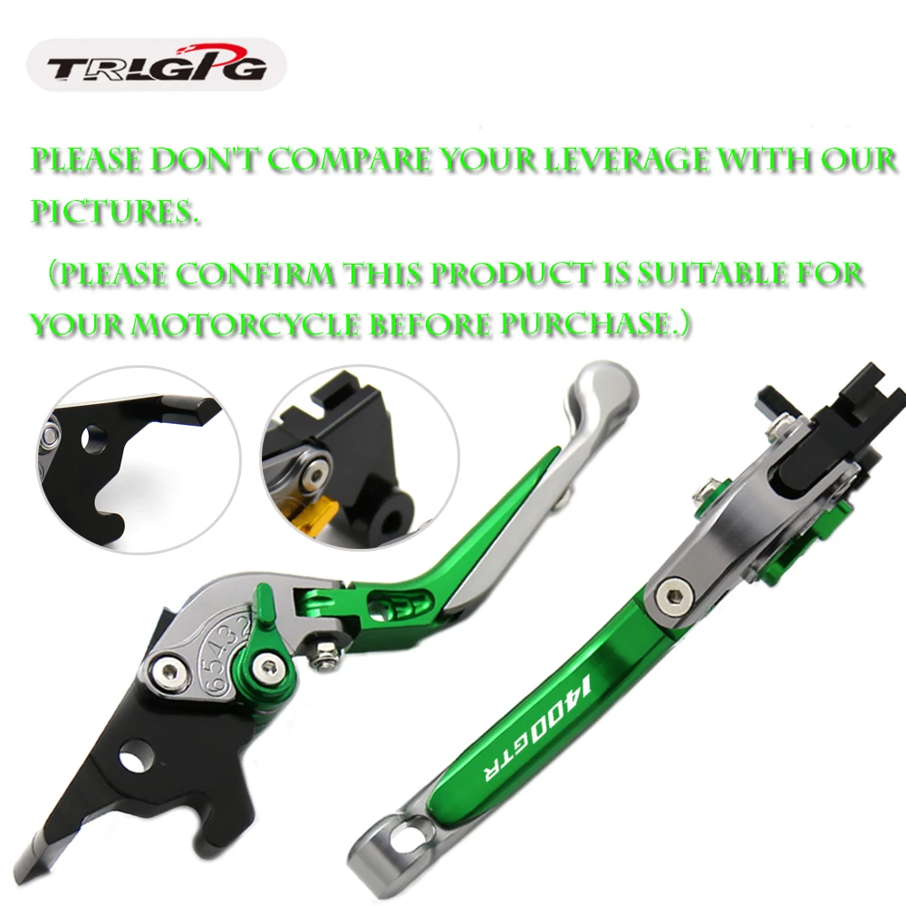 Фото Для KAWASAKI GTR 1400 GTR1400 конкурс 2007-2017 год аксессуары для мотоциклов Складные Выдвижные рычаги тормоза и сцепления с логотипом 1400GTR №2