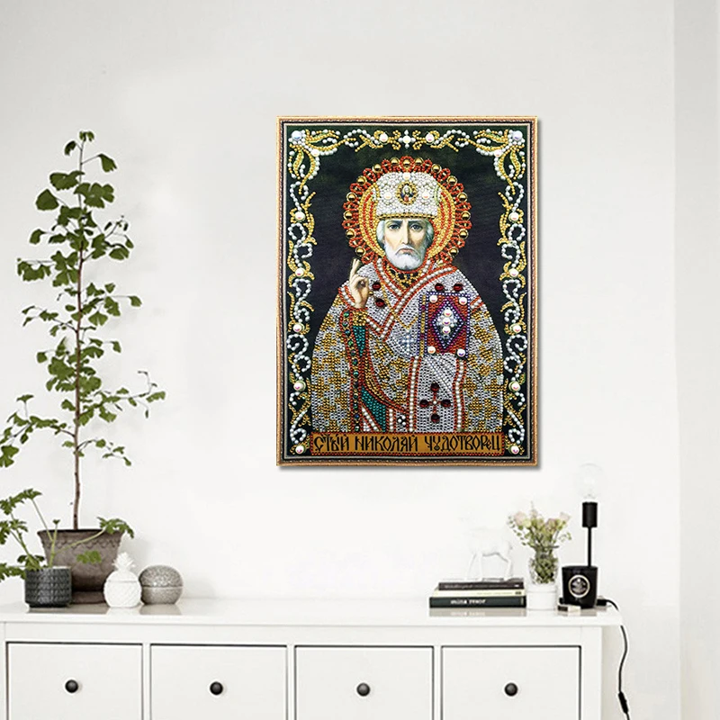 RUBOS DIY Diamond Painting Icons Theotokos Jerusalem Religion Diamond Embroidery 5D Big Bead Pearls Glass Mosaic 3D Crystal Sale (30)