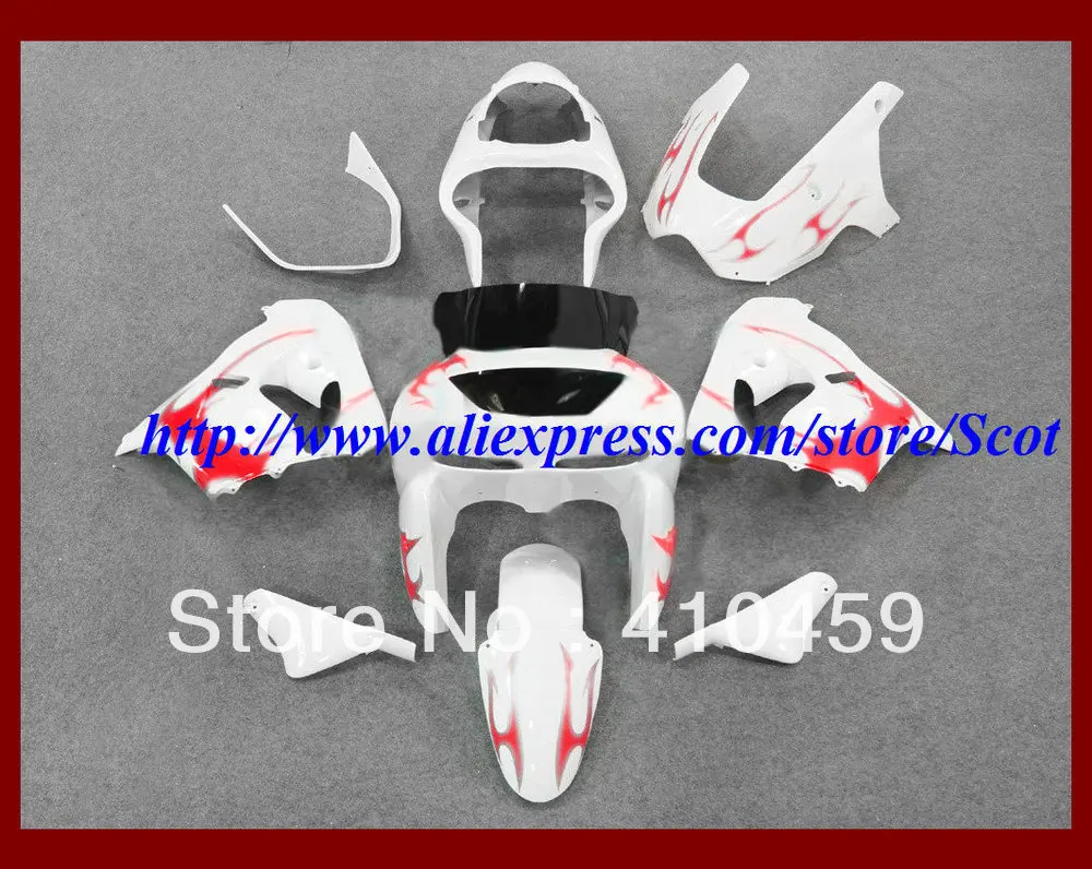 2013 Famous red white Fairing kit for KAWASAKI Ninja ZX9R 00 01 ZX 9R 2000 2001 ZX 9R 00 01 2000 2001 body work-in Covers & Ornamental Mouldings from ...