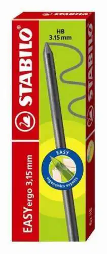 

Stabilo Easy ERGO HB Pencil Leads Refills 3.15 mm 6 Leads/Box 7890/6-HB For Left Handed or Right Handed