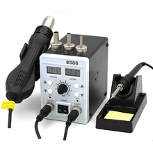 Паяльная станция BGA, Нагнетатель горячего воздуха, тепловая пушка 8586, Двойной Цифровой паяльник, станция для распайки, сварочный инструмент 700 Вт 220 В