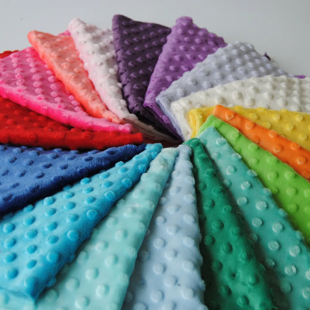 Free shipping for size 45cm*45cm 31 Colors can mixed Minky dot fabric