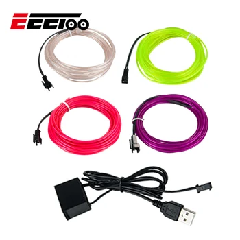 

EeeToo EL Wire 1M/2M/3M/4M/5M/10M/20M USB LED Strip Flexible Neon Light for Party Dance Decor Waterproof LED Ribbon Strip Lights