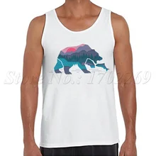 Новая мода Медведь кантри дизайн майки Мужская Креативная одежда для собак повседневные майки